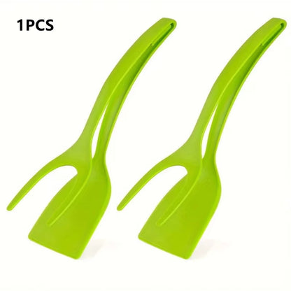 2-In-1 Set Egg Flip Tongs Spatula Kitchen Silicone Spatula for Toast Pancake Kitchen Accessories Kitchen Gadget